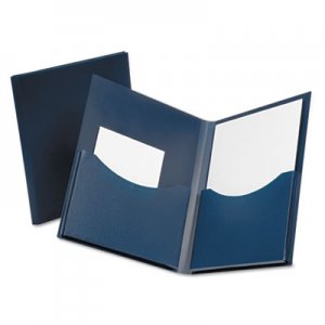 Oxford 57455 Poly Double Stuff Gusseted 2-Pocket Folder, 200-Sheet Capacity, Navy