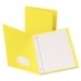 Oxford 57709 Twin-Pocket Folders with 3 Fasteners, Letter, 1/2" Capacity, Yellow, 25/Box