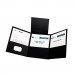 Oxford 59806 Tri-Fold Folder w/3 Pockets, Holds 150 Letter-Size Sheets, Black