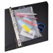 Oxford 68599 Zippered Ring Binder Pocket, 6 x 9-1/2, Clear/White