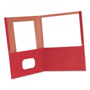 Oxford 78511 Earthwise 100% Recycled Paper Twin-Pocket Portfolio, Red