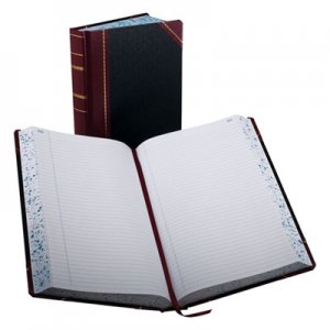Boorum & Pease BOR9500R Record/Account Book, Record Rule, Black/Red, 500 Pages, 14 1/8 x 8 5/8