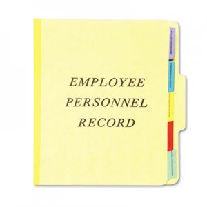 Pendaflex PFXSER1YEL Personnel Folders, 1/3 Cut Top Tab, Letter, Yellow