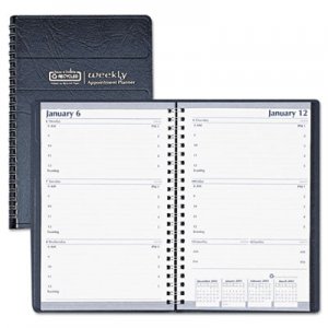 House of Doolittle HOD27802 Weekly Appointment Book, 30-Minute Appointments, 5 x 8, Black, 2016