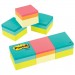 Post-it Notes MMM20513PK Mini Cubes, 2 x 2, Green Wave, 400/Pad, 3 Pads/Pack