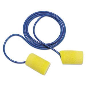 3M MMM3111101 E A R Classic Earplugs, Corded, PVC Foam, Yellow, 200 Pairs