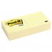 Post-it Notes MMM6306PK Original Pads in Canary Yellow, 3 x 3, Lined, 100/Pad, 6 Pads/Pack