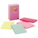 Post-it Notes MMM6605PKAST Original Pads in Marseille Colors, 4 x 6, Lined, 100/Pad, 5 Pads/Pack