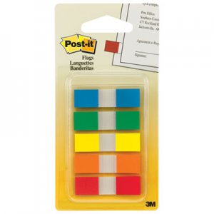Post-it Flags MMM6835CF Page Flags in Portable Dispenser, 5 Standard Colors, 20 Flags/Color