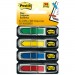 Post-it Flags MMM684ARR3 Arrow 1/2" Page Flags, Blue/Green /Red/Yellow, 24/Color, 96-Flags/Pack