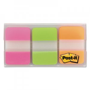 Post-it Tabs MMM686PGO File Tabs, 1 x 1 1/2, Assorted Brights, 66/Pack