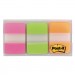 Post-it Tabs MMM686PGO File Tabs, 1 x 1 1/2, Assorted Brights, 66/Pack