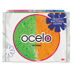 ocelo MMM7274T O-Cel-O Sponge w/3M Stayfresh Technology, 4 7/10 x 3 x 3/5, 4/Pack