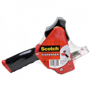 Scotch MMMST181 Pistol Grip Packaging Tape Dispenser, 3" Core, Metal, Red