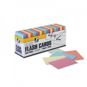 Pacon 74170 Blank Flash Card Dispenser Boxes, 2w x 3h, Assorted, 1000/Pack