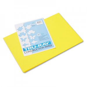 Pacon 103036 Tru-Ray Construction Paper, 76 lbs., 12 x 18, Yellow, 50 Sheets/Pack