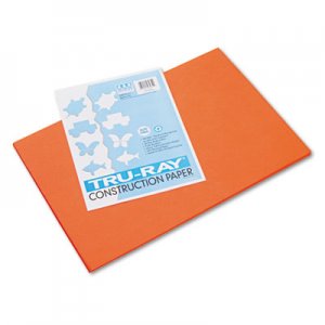Pacon 103034 Tru-Ray Construction Paper, 76 lbs., 12 x 18, Orange, 50 Sheets/Pack