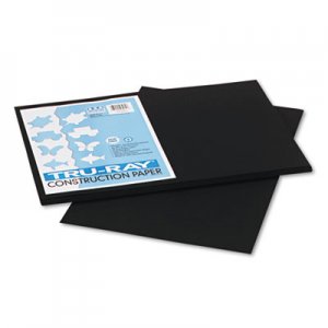 Pacon 103061 Tru-Ray Construction Paper, 76 lbs., 12 x 18, Black, 50 Sheets/Pack