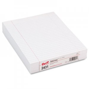 Pacon PAC2431 Composition Paper With Red Rule, 16 lbs., 8 x 10-1/2, White, 500 Sheets/Pack