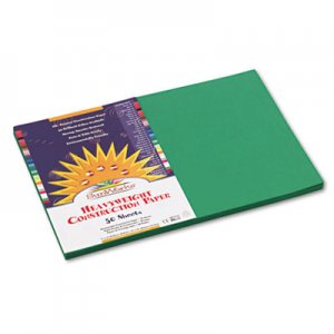 SunWorks 8007 Construction Paper, 58 lbs., 12 x 18, Holiday Green, 50 Sheets/Pack