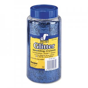 Pacon 91750 Spectra Glitter, .04 Hexagon Crystals, Blue, 16 oz Shaker-Top Jar