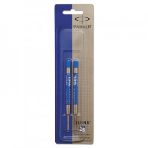 Parker 30526PP Refill for Gel Ink Roller Ball Pens, Medium, Blue Ink, 2/Pack