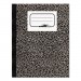 National 43460 Composition Book, Wide/Margin Rule, 7 7/8 x 10, White, 80 Sheets