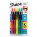 Sharpie 28175PP Retractable Highlighters, Chisel Tip, Assorted Fluorescent Colors, 5/Set