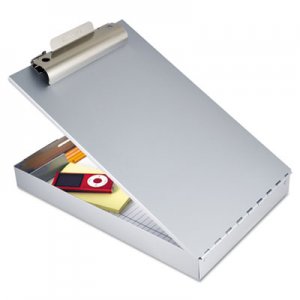 Saunders 11017 Redi-Rite Aluminum Storage Clipboard, 1" Capacity, Holds 8-1/2w x 12h, Silver