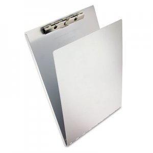Saunders 12017 Aluminum Clipboard w/Writing Plate, 3/8" Capacity, Holds 8-1/2w x 12h, Silver