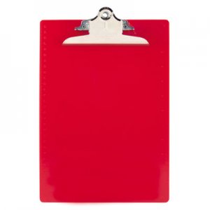 Saunders 21601 Recycled Plastic Clipboards, 1" Capacity, Holds 8 1/2w x 12h, Red