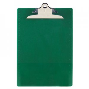 Saunders 21604 Recycled Plastic Clipboards, 1" Capacity, Holds 8 1/2w x 12h, Green