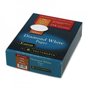 Southworth SOU3122410 25% Cotton Diamond White Business Paper, 24 lbs., 8-1/2 x 11, 500/Box