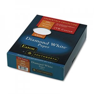 Southworth SOU3122010 25% Cotton Diamond White Business Paper, 20 lbs., 8-1/2 x 11, 500/Box