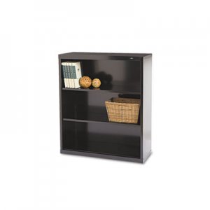 Tennsco TNNB42BK Metal Bookcase, Three-Shelf, 34-1/2w x 13-1/2d x 40h, Black