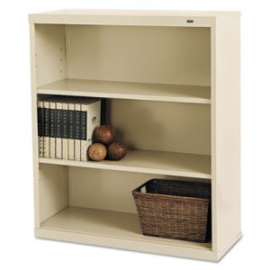 Tennsco TNNB42PY Metal Bookcase, Three-Shelf, 34-1/2w x 13-1/2d x 40h, Putty