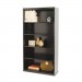 Tennsco TNNB66BK Metal Bookcase, Five-Shelf, 34-1/2w x 13-1/2d x 66h, Black