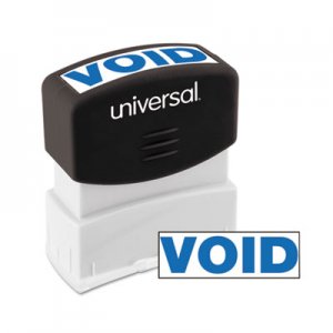 Universal UNV10071 Message Stamp, VOID, Pre-Inked One-Color, Blue