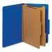 Universal UNV10311 Bright Colored Pressboard Classification Folders, 2 Dividers, Legal Size, Cobalt Blue, 10/Box