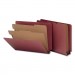 Universal UNV10315 Red Pressboard End Tab Classification Folders, 2 Dividers, Letter Size, Red, 10/Box