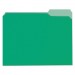 Universal UNV10502 Deluxe Colored Top Tab File Folders, 1/3-Cut Tabs, Letter Size, Green/Light Green, 100/Box
