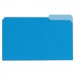 Universal UNV10521 Deluxe Colored Top Tab File Folders, 1/3-Cut Tabs, Legal Size, Blue/Light Blue, 100/Box