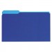 Universal UNV15301 Interior File Folders, 1/3-Cut Tabs, Legal Size, Blue, 100/Box