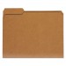 Universal UNV16133 Reinforced Kraft Top Tab File Folders, 1/3-Cut Tabs, Letter Size, Kraft, 100/Box