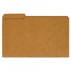 Universal UNV16143 Reinforced Kraft Top Tab File Folders, 1/3-Cut Tabs, Legal Size, Kraft, 100/Box