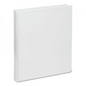 Universal UNV20702 Deluxe Round Ring View Binder, 3 Rings, 0.5" Capacity, 11 x 8.5, White