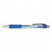 Universal UNV39721 Comfort Grip Retractable Gel Pen, Medium 0.7mm, Blue Ink, Silver Barrel, Dozen