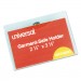 Universal UNV56003 Clear Badge Holders w/Garment-Safe Clips, 2 1/4 x 3 1/2, White Inserts, 50/Box