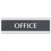 Headline Sign 4762 Century Series Office Sign, OFFICE, 9 x 3, Black/Silver