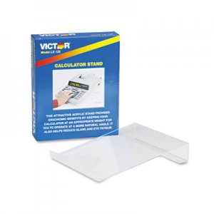 Victor VCTLS125 Large Angled Acrylic Calculator Stand, 9 x 11 x 2, Clear